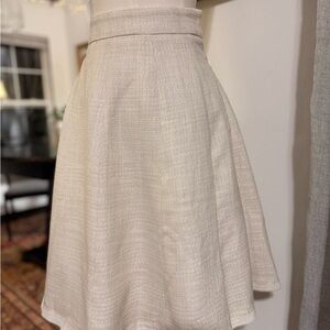 White House Black Market Cream A-Line Skirt